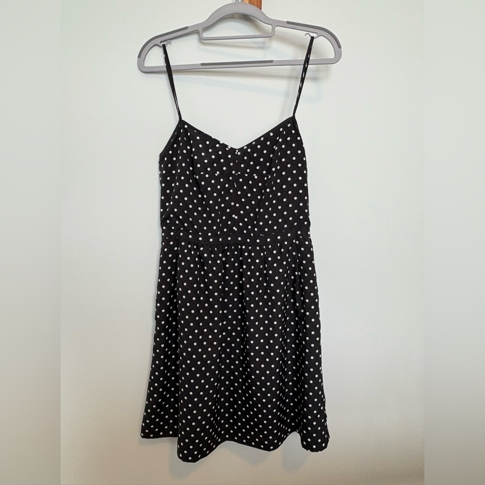 J Crew Black and White polka dot dress